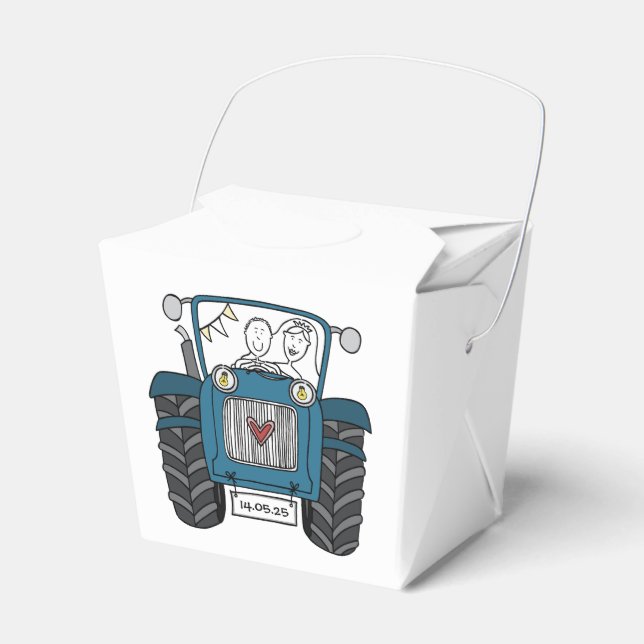 Caixa de Favoritos de Casamento de País de Trator  (Frente)