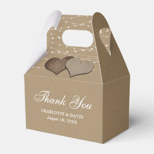 Caixa de Favoritos de Casamento de Papel Rustic Kr