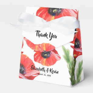 Caixa de Favoritos de Casamento de Poppies de Águ