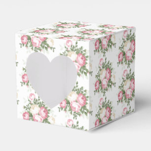 Caixa de Favoritos de Casamento de Rosa com Janela