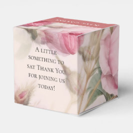 Caixa de Favoritos de Casamento de Rosa da Vintage