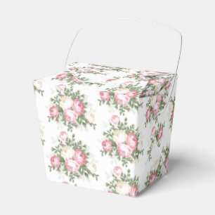 Caixa de Favoritos de Casamento de Rosa Vintage