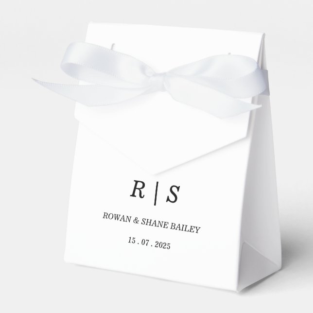 Caixa de Favoritos de Casamento do Elegante Black  (Frente)