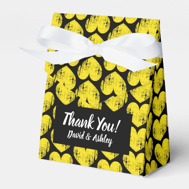 Caixa de favoritos de casamento do padrão cardíaco (Frente)