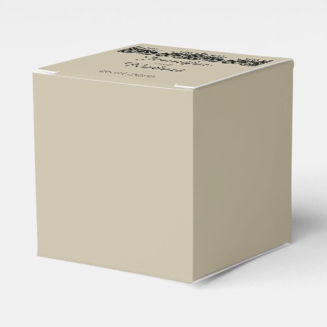 Caixa de Favoritos de Casamento Embarcado Floral P (Frente)