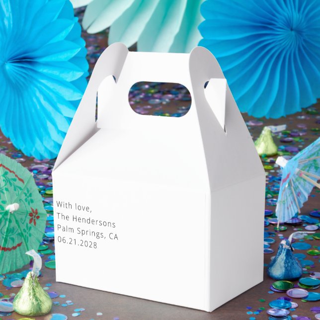 Caixa de Favoritos de Casamento Personalizado (Festa)