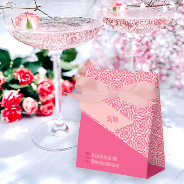 Caixa de Favoritos de Casamento Vermelho Rosas Geo (Criador carregado)