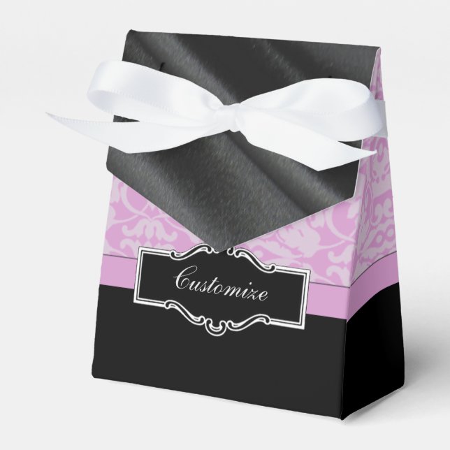 Caixa de Favoritos de Damasco Preto e Rosa Persona (Frente)