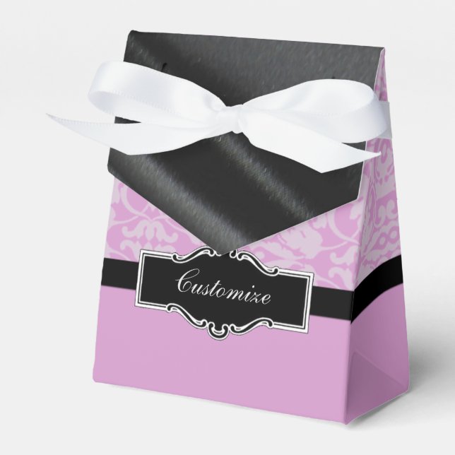 Caixa de Favoritos de Damasco Preto e Rosa Persona (Frente)