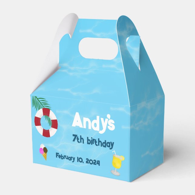 Caixa de Favoritos de Festa de aniversário de Pisc (Frente)