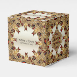 Caixa de Favoritos de Gemstone Vermelho das Flores