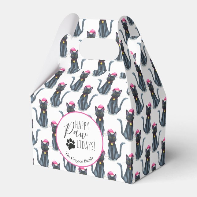 Caixa de Favoritos de Natal de Gato Negro (Frente)