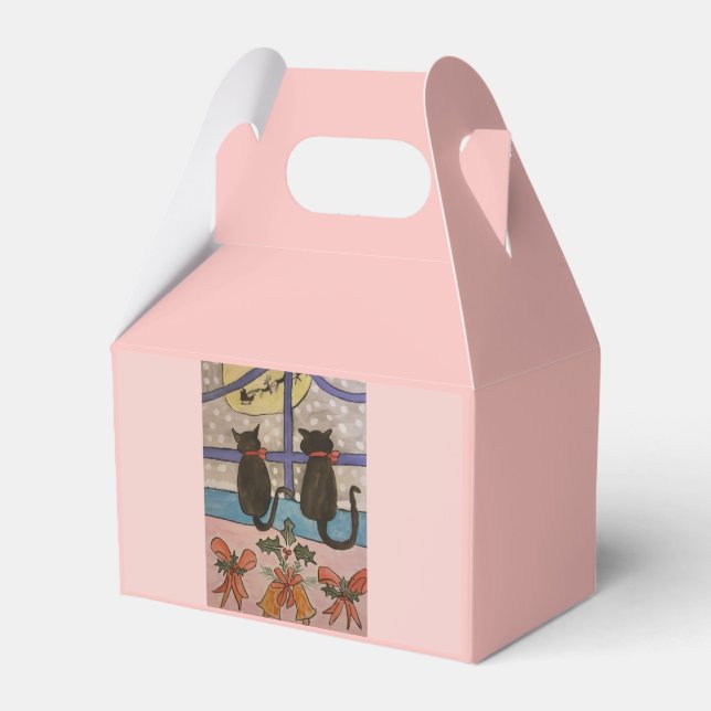 Caixa de Favoritos de Natal de Gato Negro (Frente)