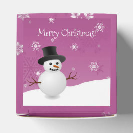 Caixa de Favoritos de Natal Pink Snowman Winter Sc