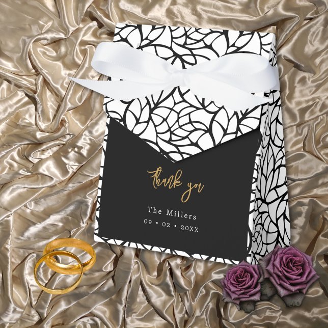 Caixa de Favoritos de Padrão de Folhagem abstrato (Abstract Foliage Pattern Favor Box)