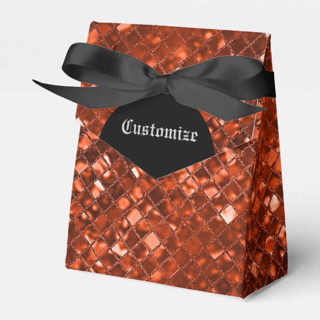 Caixa de Favoritos de Padrões de Mosaico Vermelho  (Frente)