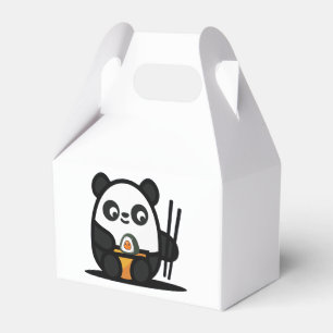 Caixa de Favoritos de Papel Sushi Panda, Retire 2x