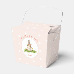 Caixa de Favoritos de presente de Páscoa rosa com