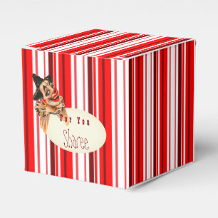 Caixa de Favoritos de Stripe de Circo Vermelho e P