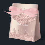 Caixa de Favoritos de Texto Personalizado da Glitt<br><div class="desc">Favorecer Caixas com Dissipadores Sparkle Lush Dourado Rosa - Moderno Cor-de-Rosa Personalizado - Adicionar Texto Único ou Remover Texto - Criar Caixa de Cartão Especial / Caixas de Presente - Redimensionar e mover ou remover e adicionar texto / elementos com ferramenta de personalização. Design por MIGNED. Por favor, veja meus...</div>
