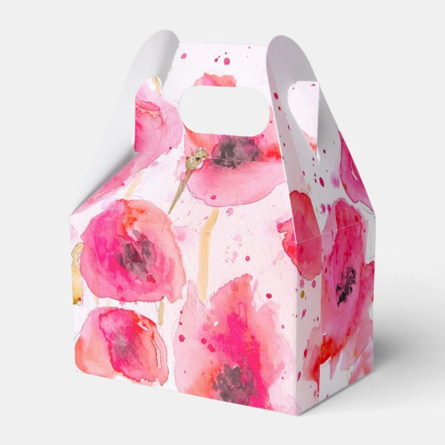 Caixa de Favoritos do Bolo de Casamento Floral bon (Frente)