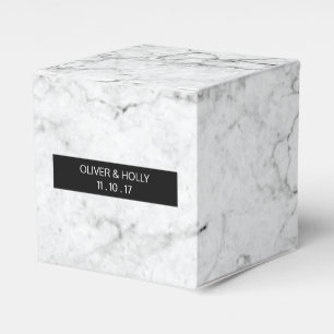 Caixa de favoritos do casamento de mármore modern