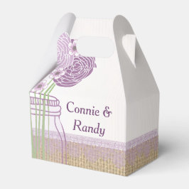 Caixa de Favoritos do Casamento de Mason Jar Roxo