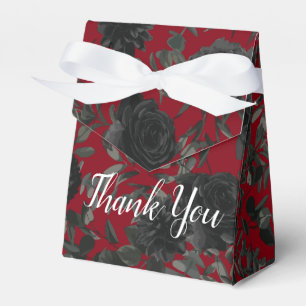 Caixa de Favoritos do Casamento Gótico Rosa Verme