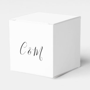 Caixa de Favoritos do Casamento Negro e Branco