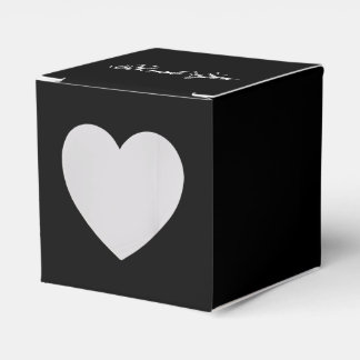 Caixa de Favoritos do Casamento Negro Elegante