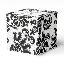 Caixa de Favoritos do Casamento tema damasco Flora