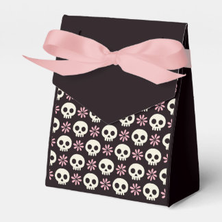 Caixa de Favoritos do Crânio Cor-de-rosa e preto