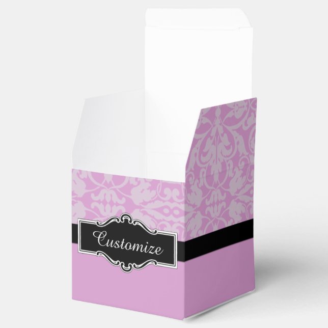 Caixa de Favoritos do Cubo de Damas Preto e Rosa P (Aberto)