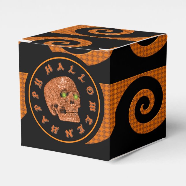 Caixa de Favoritos do Cubo do Crânio Feliz Hallowe (Frente)