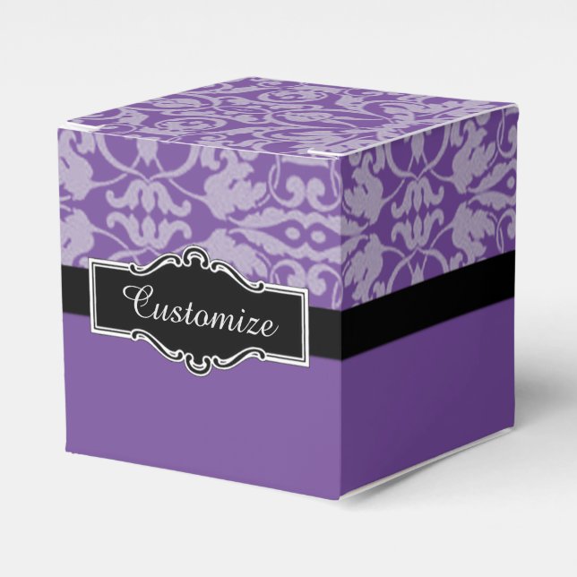 Caixa de Favoritos do Cubo Preto e Roxo Personaliz (Frente)
