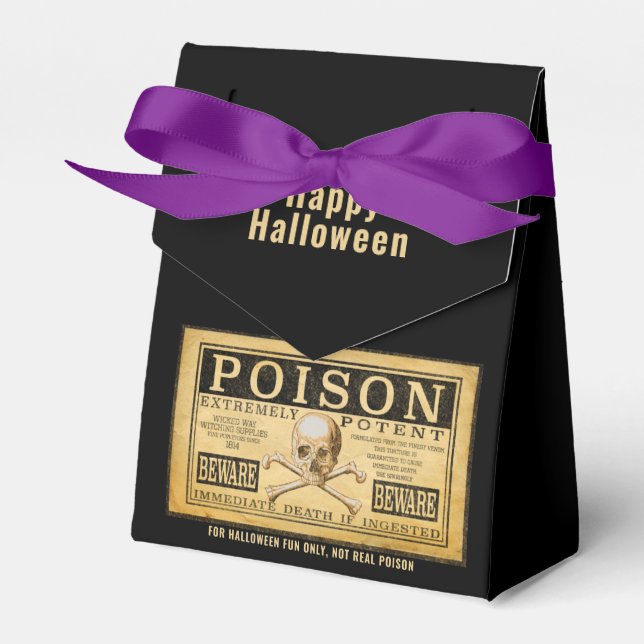 Caixa de Favoritos do Feliz Halloween "POISON" (Frente)