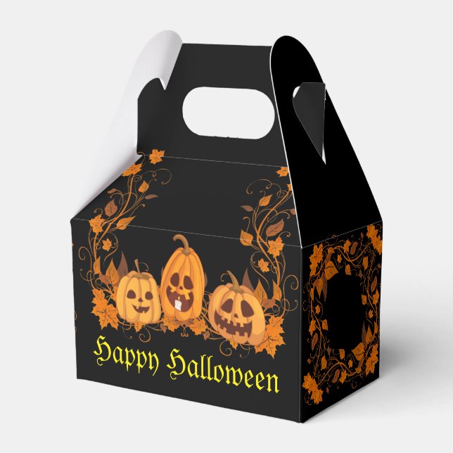Caixa de Favoritos do Halloween Jack-O-Lantern Tri (Frente)