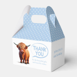 Caixa de Favoritos do Highland Cow Blue Boy