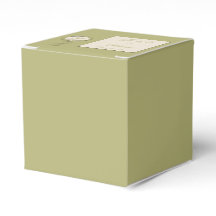 Caixa de Favoritos do Monograma Verde e Creme