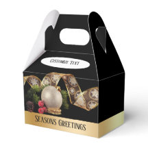 Caixa de Favoritos do Ornamento, Verde e Dourado