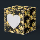 Caixa de Favoritos do Partido Dourado às Estrelas<br><div class="desc">Caixa de favores do partido mostrada em impressão de estrelas de ouro festivas. Preto Colorido Personalize este item ou comprar como está. Imagem do stock</div>