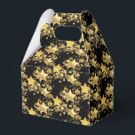 Caixa de Favoritos do Partido Dourado às Estrelas<br><div class="desc">Caixa de favores do partido mostrada em impressão de estrelas de ouro festivas. Preto Colorido Personalize este item ou comprar como está. Imagem do stock</div>
