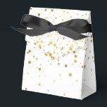 Caixa de Favoritos do Partido Dourado às Estrelas<br><div class="desc">Caixa de favoritos do partido mostrada em um ouro festivo das estrelas impressão design. Cor Branco Personalize este item ou comprar como está. Imagem do stock</div>