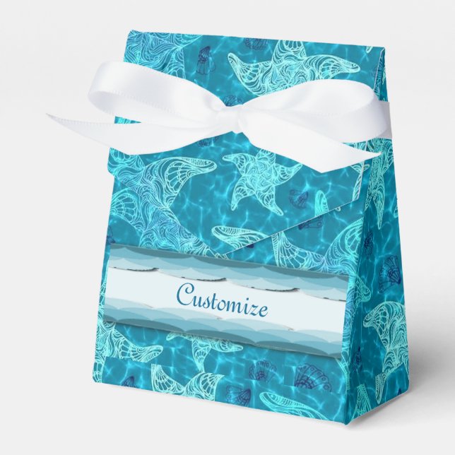 Caixa de Favoritos do Starfish Azul Aqua (Frente)