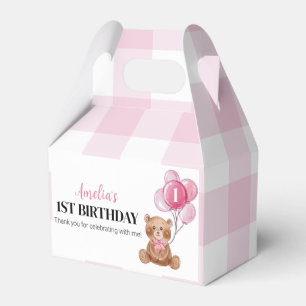 Caixa de Favoritos do Urso de Teddy Rosa Primeira 