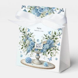 Caixa de Favoritos do Vase Floral Branco Azul
