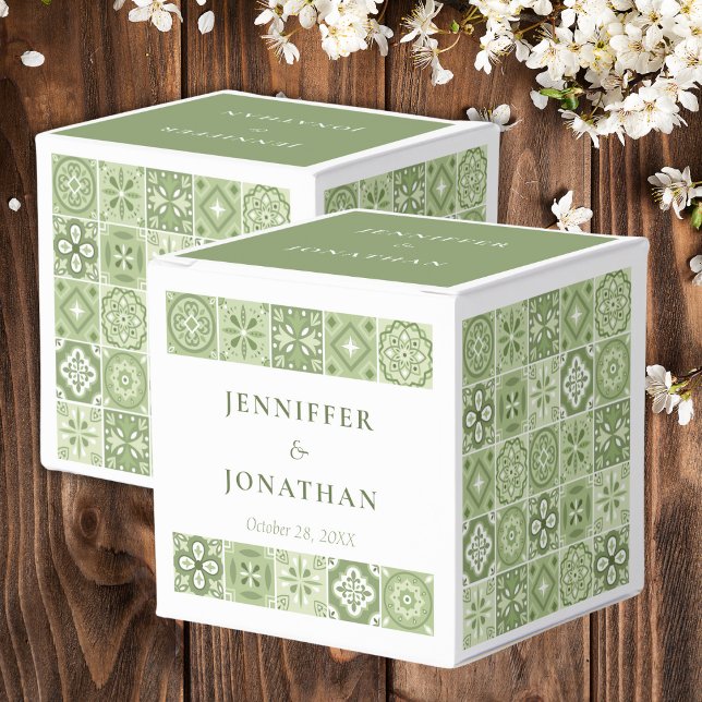 Caixa de Favoritos dos azulejos Espanhóis Verde (Criador carregado)