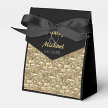 Caixa de Favoritos Dourado e Preto