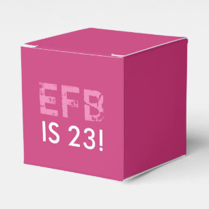 Caixa de Favoritos Inicial de Aniversário - Rosa