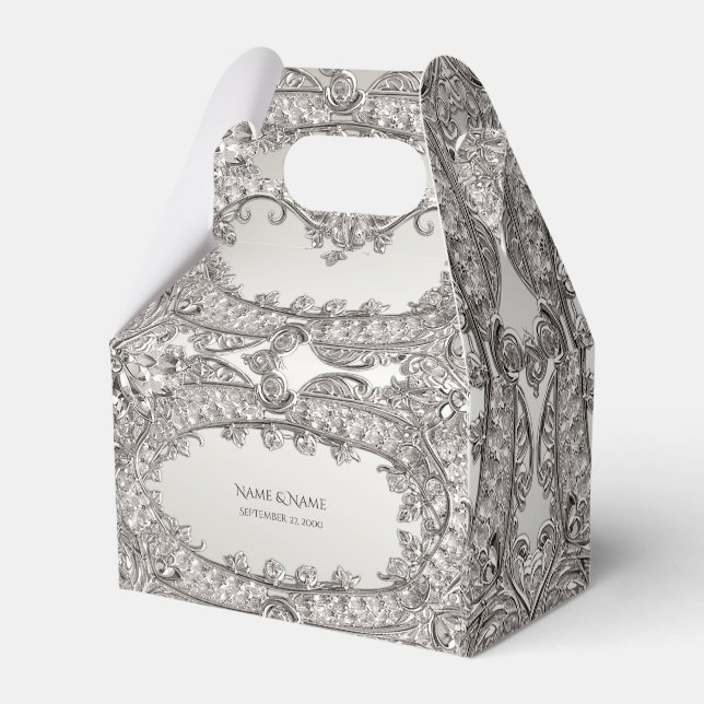 Caixa de Favoritos Moderno do Ornamentado Prata (Frente)